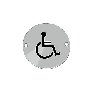 Σήμανση πόρτας WC Zogometal για άτομα με ειδικές ανάγκες inox [934]